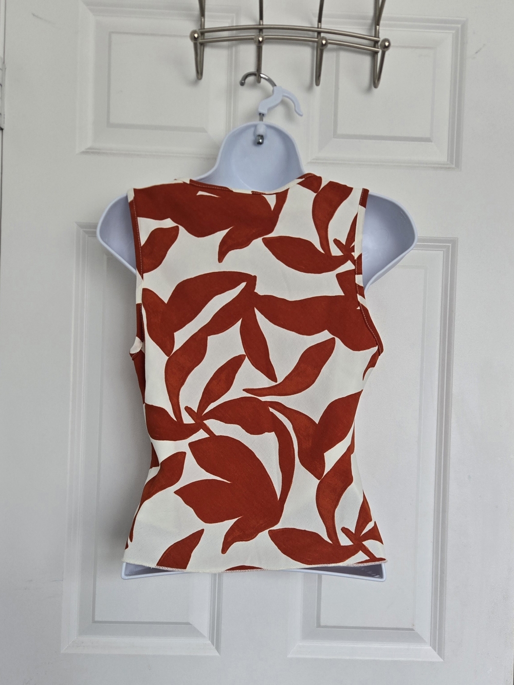 Rust Leaf Tie-Front Two-Piece Set - Picture 4 of 5